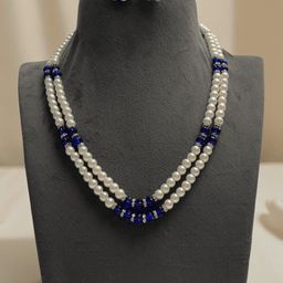 KASHVI PEARLS AND JEWELLERS Brass Silver-Plated Jewellery Set-image-113