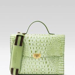Hidesign ALISSON Animal Textured Leather Satchel-image-23