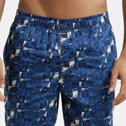 Jockey NY07 Grey Super Combed Cotton Boxer Shorts with Side Pocket (Prints May Vary)-image-51