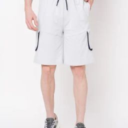 Fitz Light Grey Slim Fit Shorts-21
