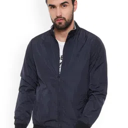Allen Solly Men Navy Blue Solid Bomber-picture-37