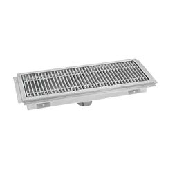 Washmatic Drain Trough Grating Stainless Steel Body Centre or Side Drain Outlet and 600x450x100 mm Size, WA8015-image-82