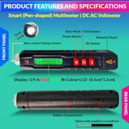 amiciSense 4000 Count TRMS Tester Pen with Resistance Capacitance Frequency and NCV Test AC/DC Digital Multimeter image 4