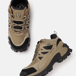 Woodland Men Colourblocked Moisture Absorbing Leather Sneakers-picture-23