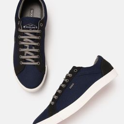 Woodland Men Colourblocked Canvas Sneakers-image-76