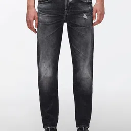7 For All Mankind Men Slim Fit Mildly Distressed Heavy Fade Cotton Jeans-59