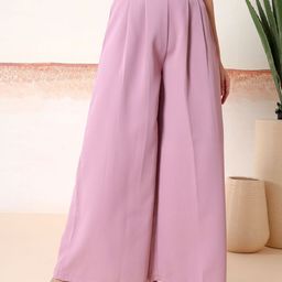 Kotty Women Comfort Flared High-Rise Pleated Parallel Trousers-picture-8