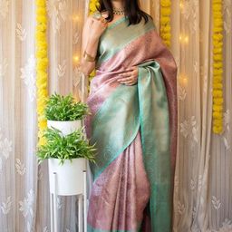 LeeliPeeri Designer Woven Design Saree With Zari Border-13