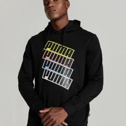 Puma Black Cotton Regular Fit Printed Hooded Sweatshirt-picture-48