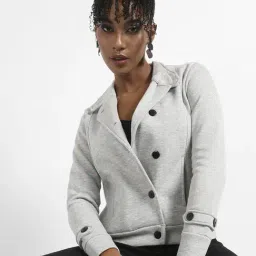 Campus Sutra Grey Cotton Jacket-image-95