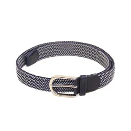 Calvadoss Men Navy Blue Braided Stretchable Belt-image-37
