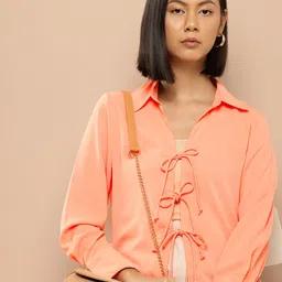 her by invictus Tie Up Front Shirt Style Top-image-31