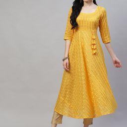 MBE Women Yellow Solid Kurta-image-81