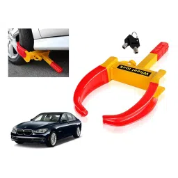 Auto Pearl Security Adjustable Anti Theft Yellow, Red Wheel Clamp Lock Compatible with BMW 4 Series-image-47