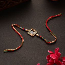 Mali Fionna Tie-Up Peacock-Charm & Beaded Rakhi-image-19