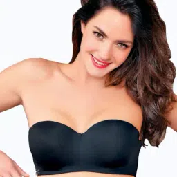Enamor Black Under Wired Padded Bandeau Bra-22