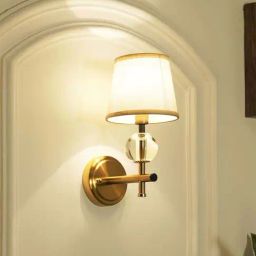 Kapoor E Illuminations Connaught Brass Crystal Single Light Wall Lamp-picture-22