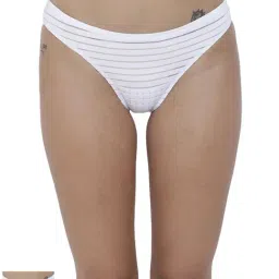 BASIICS by La Intimo Multicolor Striped Bikini Panty( Pack Of 2 )-image-12