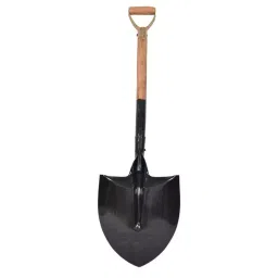 INDO Heavy-Duty Round Nose Shovel Carbon Steel with Wooden Handle, WRD4-24