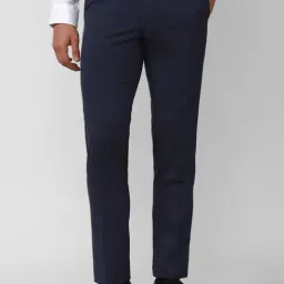 Peter England Navy  Slim Fit Trousers-picture-35