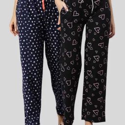 Kryptic Black & Navy Printed Pyjamas (Pack Of 2)-picture-13