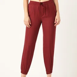 DressBerry Women Maroon Regular Fit Solid Joggers-image-48