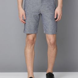 LINDBERGH Men Grey Solid Slim Fit Regular Shorts with Side Stripes-image-33