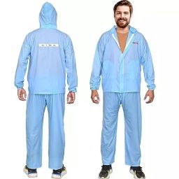 HACER Polyester Hooded Type Green Super Net Raincoat Set Free Size for Unisex, EX-RC-02-G-image-69