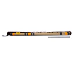 Radhe Flutes Middle Right Handed A Natural Bansuri With Velvet Cover - Beige-picture-17