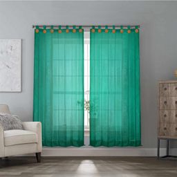 Hippo Loop Curtains Pack Of 2 - Green-image-68