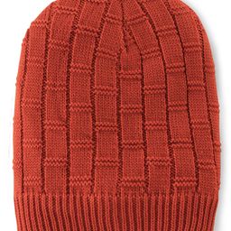Pine Kids Cable Knit  Woollen Cap Orange - Diameter 13.5 cm-image-58