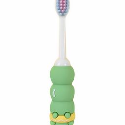 StarAndDaisy Cute Dino Toothbrush for Kids  Soft Bristle Tooth Brush for Toddlers with Silicone Grip and Spilt Bristle Design (Round Green)-15