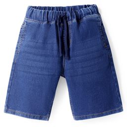 Pine Kids Woven Knee Length Solid Colour Shorts - Navy Blue-picture-11
