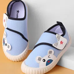 Cute Walk by Babyhug Velcro Closure Shoes with Animal Applique - Light Blue-picture-21