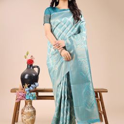 Astita Ethnic Motifs Woven Design Zari Banarasi Saree-image-22