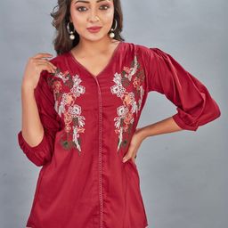 CORSICA Women Floral Embroidered Tunic-image-12