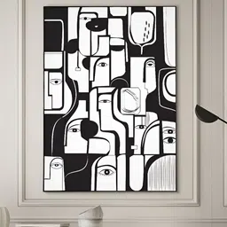 nestroots White & Black Canvas Wall Art-image-1