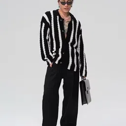 StyleCast Men Shirt Collar Striped Cardigan Sweater-picture-14