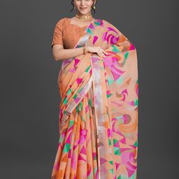 NIRMAL CREATION Printed Zari Saree-35
