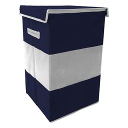 Aura Blue & Grey Foldable Laundry Bag with Lid & Handles-68 l-26