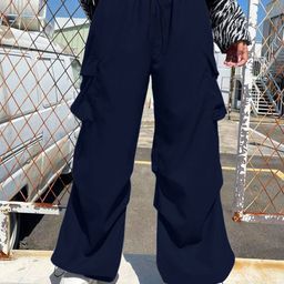 BUY NEW TREND Women Relaxed Loose Fit High-Rise Cargos Trousers-image-69
