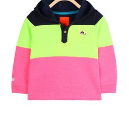 Cherry Crumble Boys and Girls Pink Solid Crisp Hooded Sweatshirt-picture-34