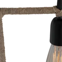 Homesake Beige Square Shape Hemp Rope Lamp - Set of 1 (Bulb not included) image 5