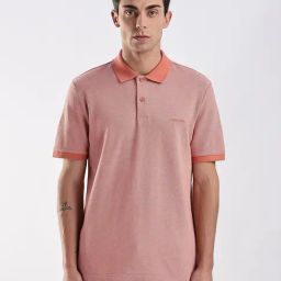 CALVIN KLEIN JEANS Orange Regular Fit Solid T-Shirt-image-36