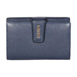 Sassora Lyla Navy Blue Medium Leather Wallet for Women-picture-36