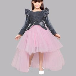 Hikuj Girls Pink Dresses-image-96