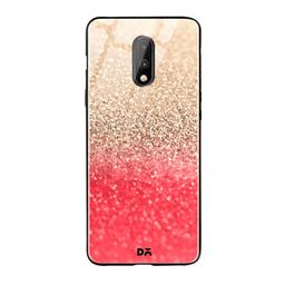 DailyObjects Coral Red & Gold-Toned OnePlus 7 Glass Case Cover-picture-41