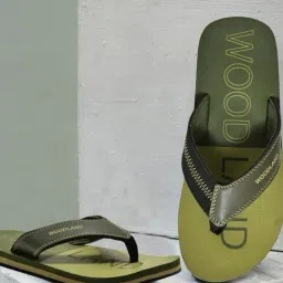 Woodland Men's Olive Flip Flops-image-23