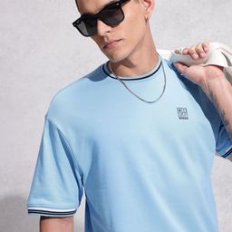 WROGN Drop-Shoulder Sleeves Pure Cotton Oversized T-shirt-image-51