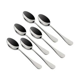Meyer Silver High-Gloss Stainless Steel Table Spoons - Set of 6-7